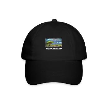 Ehrfürchtiger Kilimanjaro Vulkan - Baseballkappe - Schwarz/Schwarz - Vorne