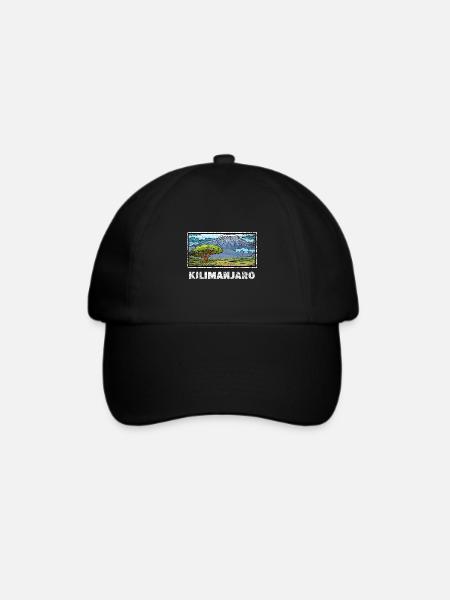 Ehrfürchtiger Kilimanjaro Vulkan - Baseballkappe - Schwarz/Schwarz