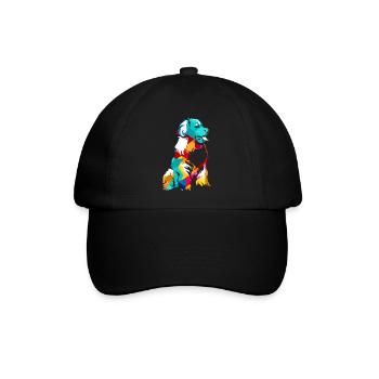 Kräftiger Berner Sennenhund Zughund - Baseballkappe - Schwarz/Schwarz - Vorne