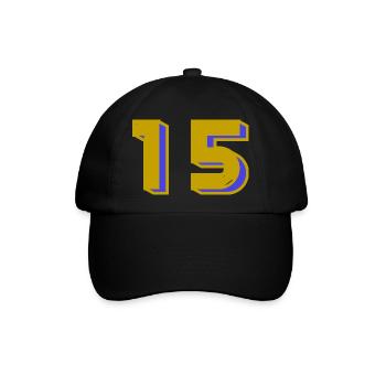 15. 15 JAHRE. 15. JAHRESTAG. 15-JÄHRIGES JUBILÄUM. - Baseballkappe - Schwarz/Schwarz - Vorne
