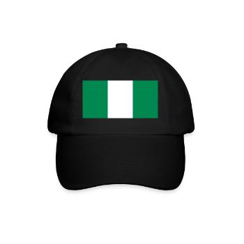 Nigeria - Baseballkappe - Schwarz/Schwarz - Vorne