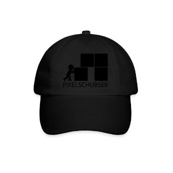 Pixelschubser und stolz darauf! - Baseballkappe - Schwarz/Schwarz - Vorne