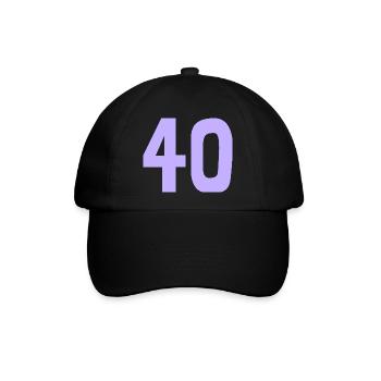 40. 40 JAHRE. 40-JÄHRIGES JUBILÄUM. 40-JÄHRIGES JUBILÄUM. - Baseballkappe - Schwarz/Schwarz - Vorne