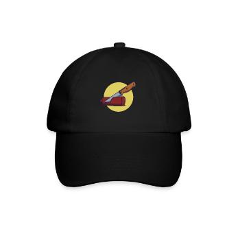 Knackige Bratwurst Grillmeister - Baseballkappe - Schwarz/Schwarz - Vorne