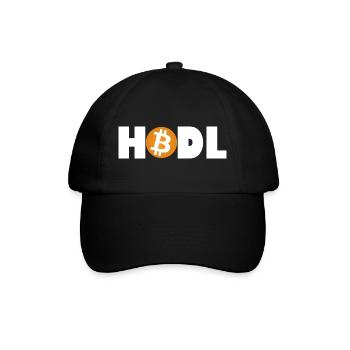 Bitcoin HODL-Modus: Aktiviert - Baseballkappe - Schwarz/Schwarz - Vorne