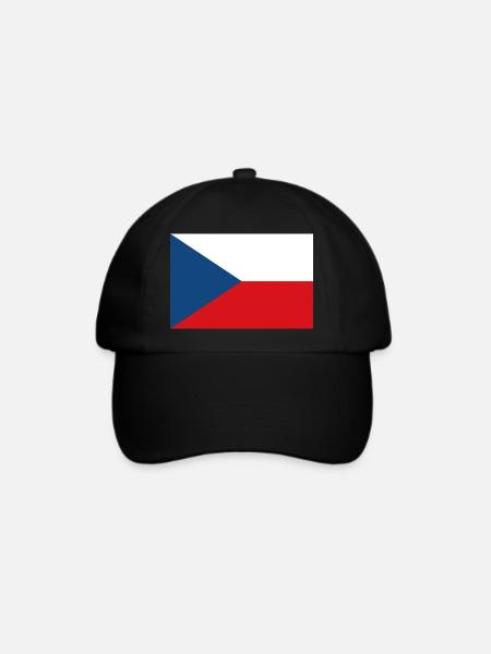 Tschechische Republik - Baseballkappe - Schwarz/Schwarz