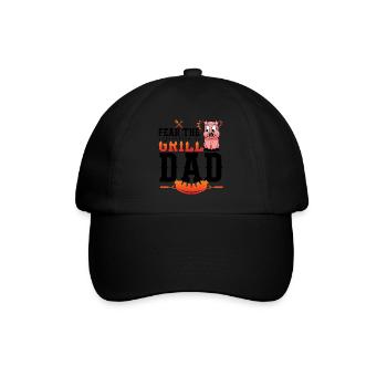 Knackiger Grillkönig Vatertag - Baseballkappe - Schwarz/Schwarz - Vorne