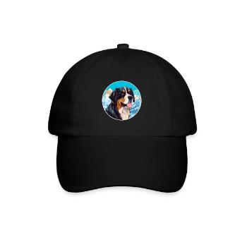 Berger De Beauce Hunderasse Cartoon Kawaii Watercol - Baseballkappe - Schwarz/Schwarz - Vorne