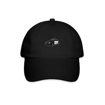 Polizeiauto - Baseballkappe - Schwarz/Schwarz - Vorne