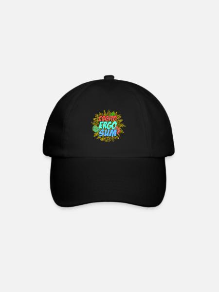 Cogito ergo sum - Baseballkappe - Schwarz/Schwarz