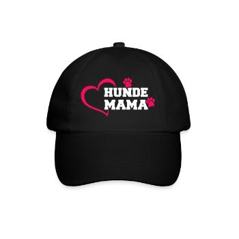 Hunde Mama - Baseballkappe - Schwarz/Schwarz - Vorne