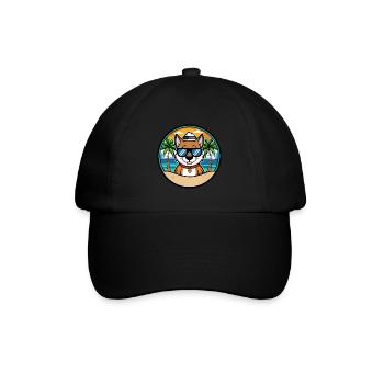 Cao De Seo Miguel Hunderasse Cartoon Strand - Baseballkappe - Schwarz/Schwarz - Vorne