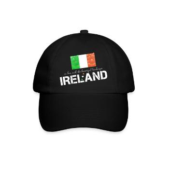 Ireland flag hearts - Baseballkappe - Schwarz/Schwarz - Vorne