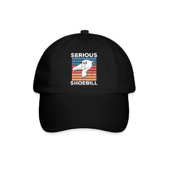Ernsthafter Schuhschnabel Storch Walfischkopf Voge - Baseballkappe - Schwarz/Schwarz - Vorne