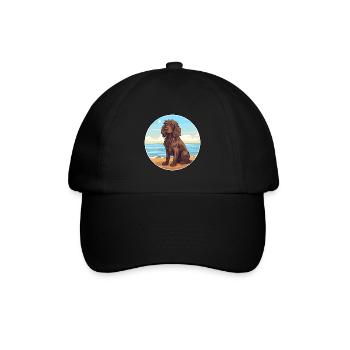 Boykin Spaniel Hund Rasse Cartoon Kawaii Clipart - Baseballkappe - Schwarz/Schwarz - Vorne