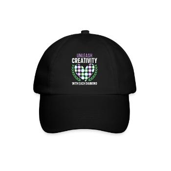 Diamantmalerei Handwerkszeug Diamantmaler - Baseballkappe - Schwarz/Schwarz - Vorne