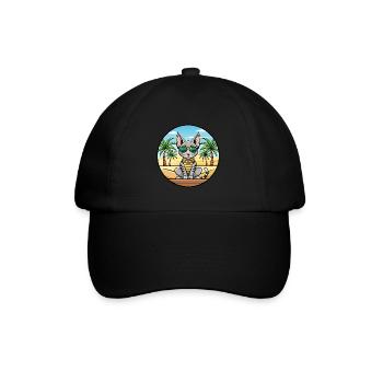 Ägyptische Mau-Katzenrasse Cartoon-Sonnenbrille Strand - Baseballkappe - Schwarz/Schwarz - Vorne