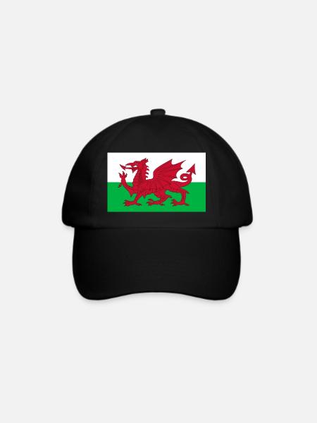 Wales - Baseballkappe - Schwarz/Schwarz
