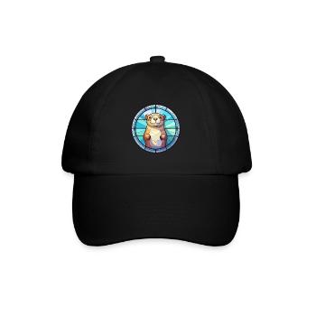 Gopher Buntglas Bunte Karikatur Kawaii Anima - Baseballkappe - Schwarz/Schwarz - Vorne