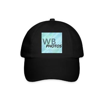 HELLBLAUES WBP-LOGO - Baseballkappe - Schwarz/Schwarz - Vorne