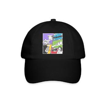 Vinyladdict Attack V8.2 - Baseballkappe - Schwarz/Schwarz - Vorne