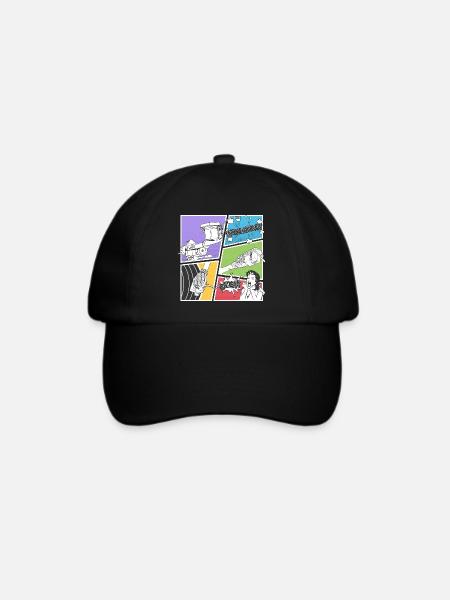 Vinyladdict Attack V8.2 - Baseballkappe - Schwarz/Schwarz