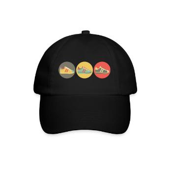 Sneakers retro - Baseballkappe - Schwarz/Schwarz - Vorne