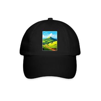 Duncryne Hill Stirling Vintage Reiseposter WPA - Baseballkappe - Schwarz/Schwarz - Vorne
