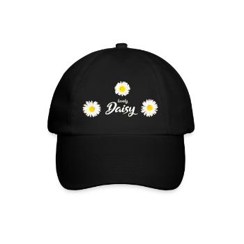 Gänseblümchen Gänseblume Frühling - Baseballkappe - Schwarz/Schwarz - Vorne