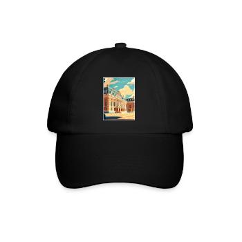 Versailles Schloss West Dekoration Reiseplakat - Baseballkappe - Schwarz/Schwarz - Vorne