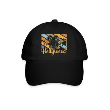 Hollywood Camera Vintage - Baseballkappe - Schwarz/Schwarz - Vorne