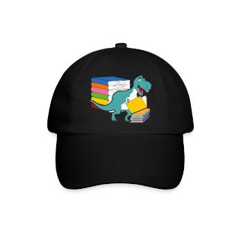 Dinosaurier Bücher Zukunft Paläontologe Dinosaurie - Baseballkappe - Schwarz/Schwarz - Vorne