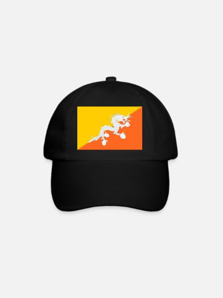 Bhutan - Baseballkappe - Schwarz/Schwarz