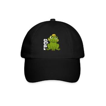 Quakender Laubfrosch Teichbewohner - Baseballkappe - Schwarz/Schwarz - Vorne