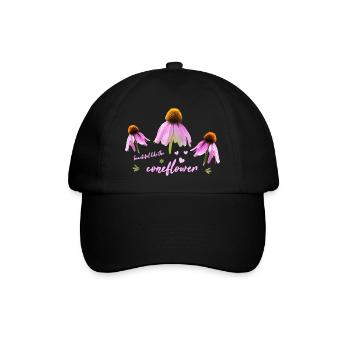 Coneflower Sonnenhut - Baseballkappe - Schwarz/Schwarz - Vorne