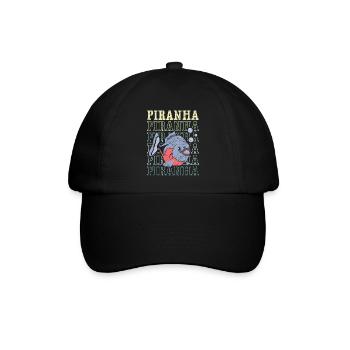 Piranha-Sammler Aquarianer Aquaristik Fischhaltung - Baseballkappe - Schwarz/Schwarz - Vorne