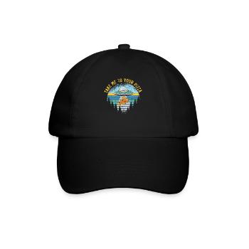 Nimm mich mit zu deiner Pizza Italienisches Essen - Baseballkappe - Schwarz/Schwarz - Vorne