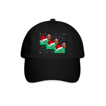 Ho Ho Ho Lebkuchenmännchen - Baseballkappe - Schwarz/Schwarz - Vorne