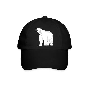 Polarbär Eisbär Nordpol - Baseballkappe - Schwarz/Schwarz - Vorne