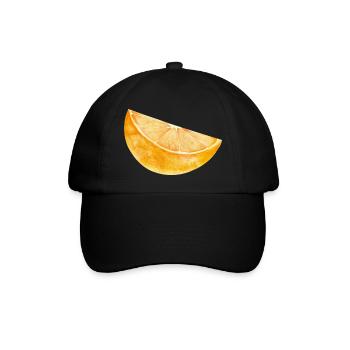 Orange - Baseballkappe - Schwarz/Schwarz - Vorne