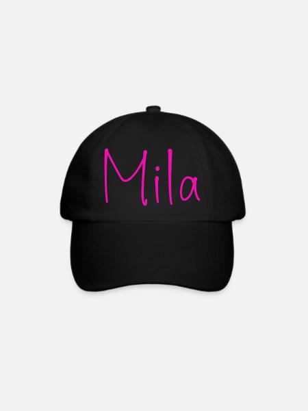 Mila Neon Script - Baseballkappe - Schwarz/Schwarz