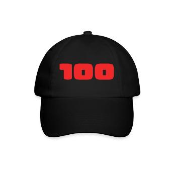 100. 100 JAHRE. 100-JÄHRIGES JUBILÄUM. 100. GEBURTSTAG - Baseballkappe - Schwarz/Schwarz - Vorne