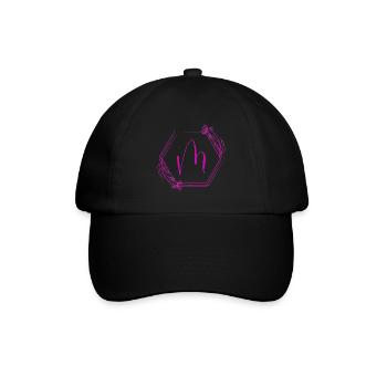 Monogramm M im Hexagonrahmen - Baseballkappe - Schwarz/Schwarz - Vorne