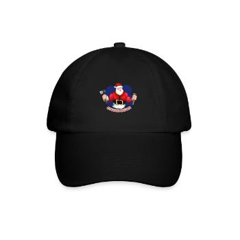 Kräftiger Steinmetz Weihnachtsbaustelle - Baseballkappe - Schwarz/Schwarz - Vorne