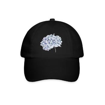 Blume - Baseballkappe - Schwarz/Schwarz - Vorne