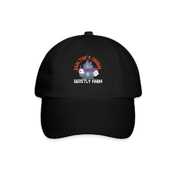 Makler Charme Geisterfarm Makler Halloween - Baseballkappe - Schwarz/Schwarz - Vorne
