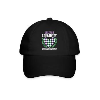 Diamantmalerei Handwerkszeug Diamantmaler - Baseballkappe - Schwarz/Schwarz - Vorne