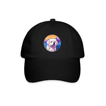Pyrenäen-Schäferhund-Rasse Cartoon Kawaii Waterco - Baseballkappe - Schwarz/Schwarz - Vorne