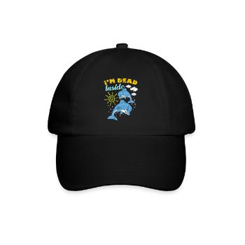 Dead Inside - Baseballkappe - Schwarz/Schwarz - Vorne