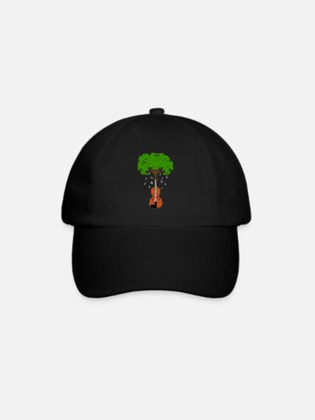 Violine - Baseballkappe - Schwarz/Schwarz
